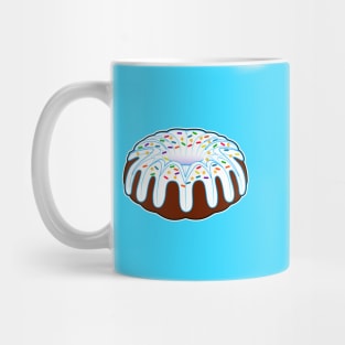 Bundt Cake with Icing and Sprinkles Mug